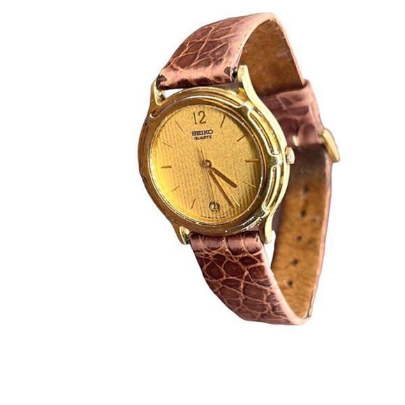 Rare Vintage Seiko 5P32 6009 Quartz Goldtone Watch - Picture 6 of 8